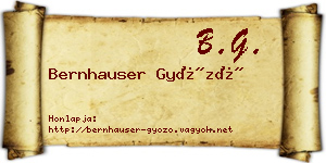 Bernhauser Győző névjegykártya
