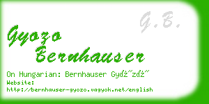 gyozo bernhauser business card